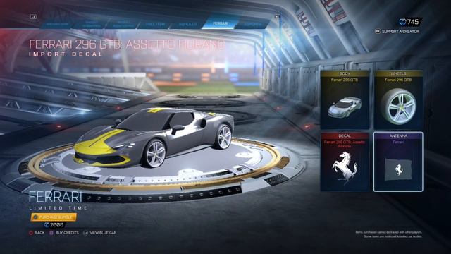 NEW FERRARI BUNDLE REVIEW IN ROCKET LEAGUE!!