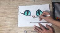 Рисунок Чеширского кота + коллаж