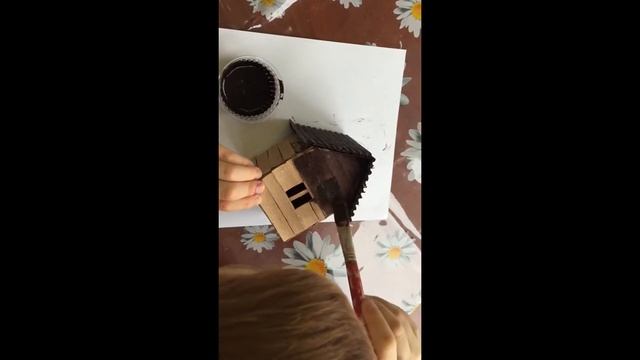 Елочная игрушка домик своими руками