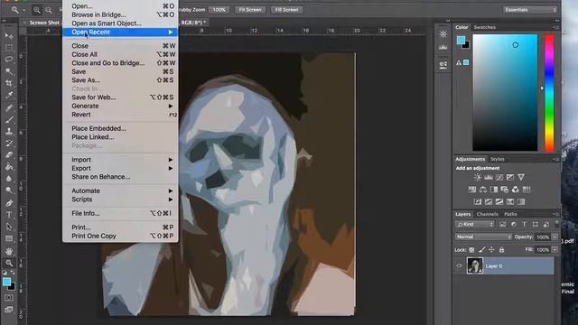 Photoshop: cut out filter