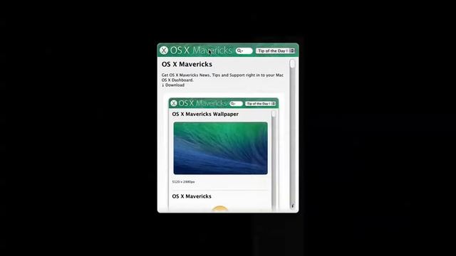 OS X Mavericks - Mac OS X Dashboard Widget