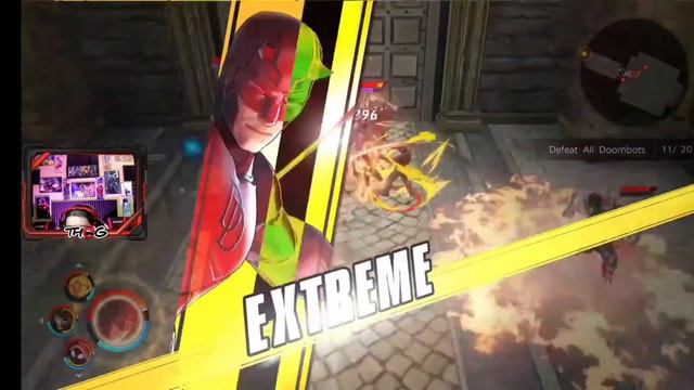 Marvel Ultimate Alliance 3 That TOP view with human torch gambit daredevil and miles morales