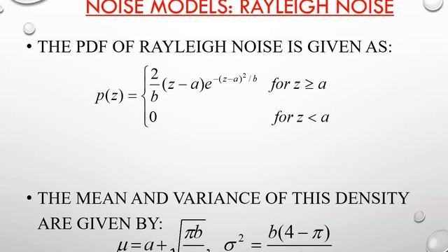 6. Rayleigh Noise | Digital Image Processing