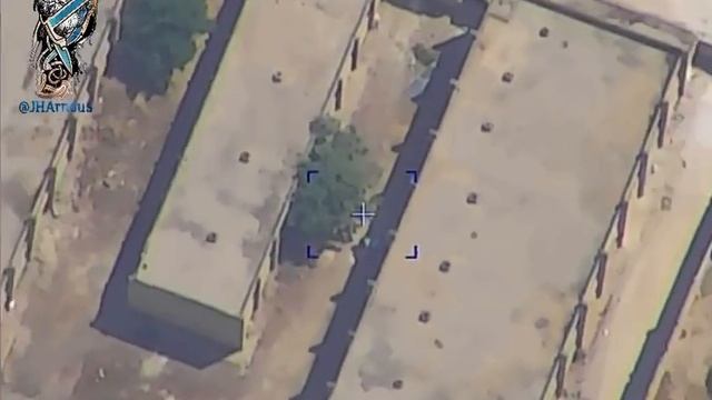 Авиаудар ВКС РФ по укрытию боевиков в районе населенного пункта Джиср-эш-Шугур.
