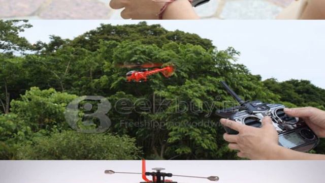 WLtoys V915 2 4GHz 4CH Scale RC Lama Helicopter RTF 6 axis Gyroscope with Remote Controller   Red