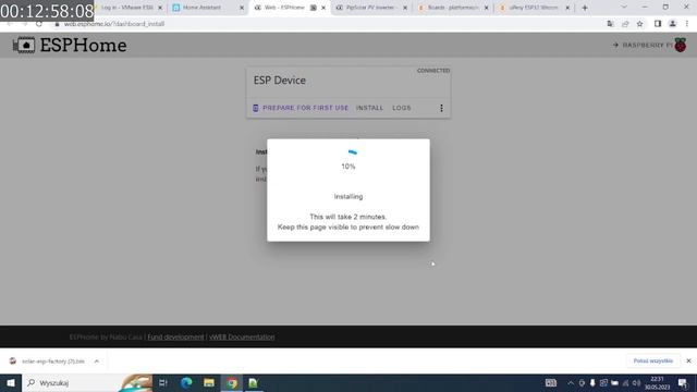 Instrukcja uruchomienia projektu PipSolar ESPHome (EASUN III SML 3,5KW)na serwerze Home Assistant