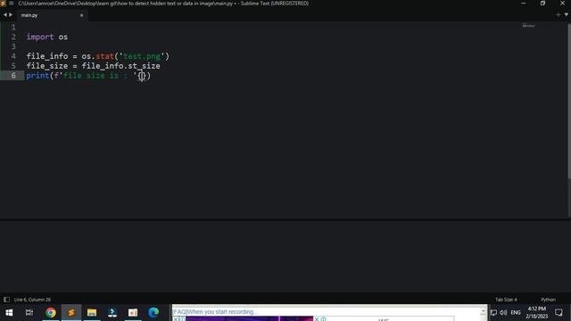 how to get file size in python