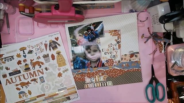 Hello Autumn! @spiegelmom_scraps4813 Design Team /GIVEAWAY/Scrap Shotz/Simple Stories/Process Video