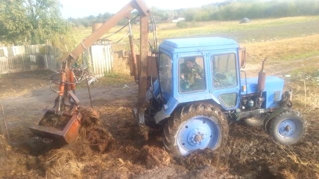 Самодельный грейферный погрузчик на трактор мтз эксковатор