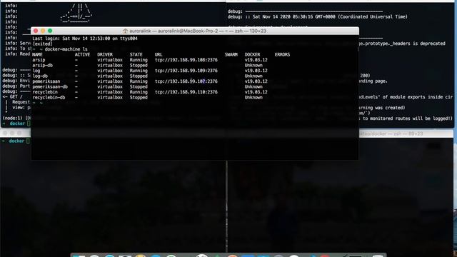 Simulation SailsJs On Docker Machine