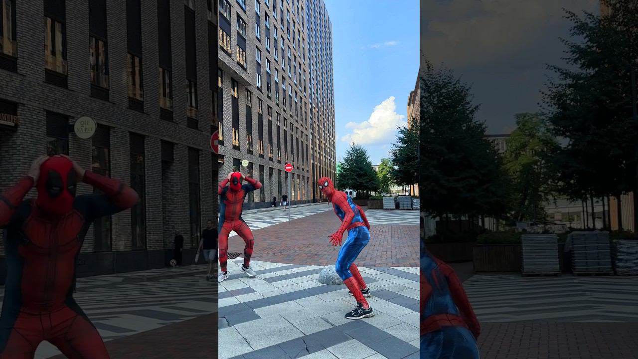 Spider-Man surprised Deadpool