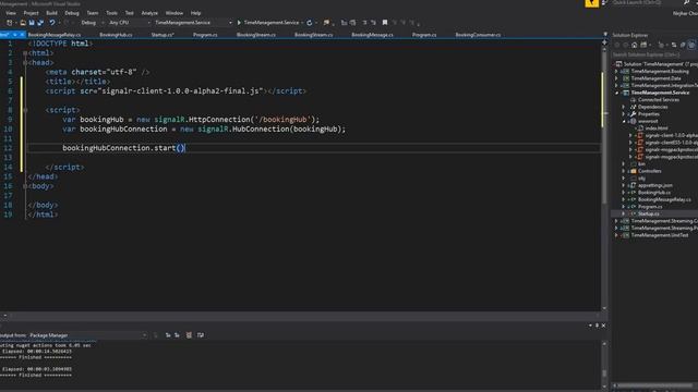 Real-time Web application with ASPNet Core SignalR