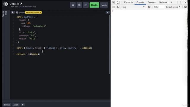 5  Destructuring assignments