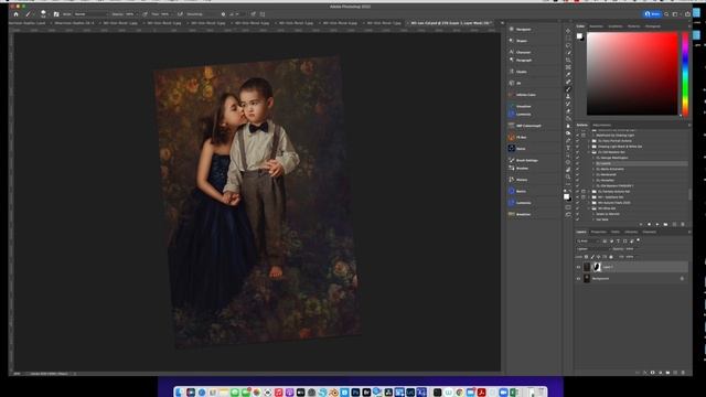 Vintage Floral Textures | Photoshop Actions | Painterly Portraits
