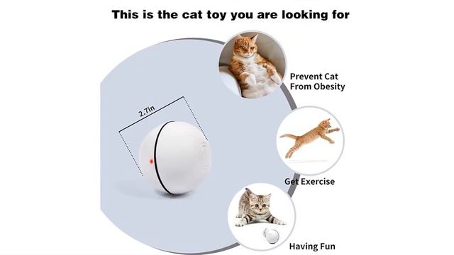 Интерактивная игрушка для кошек мяч умный USB Перезаряжаемый светодиодный светильник