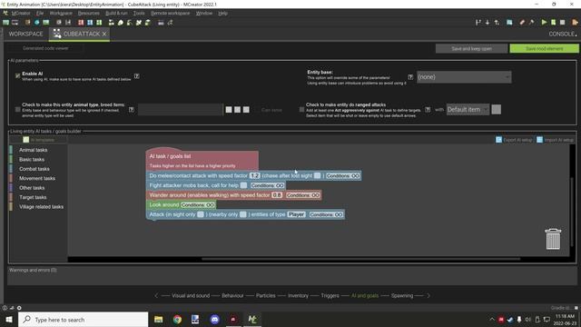 MCREATOR: How to make entity animations using "Entity States" | 2022.1