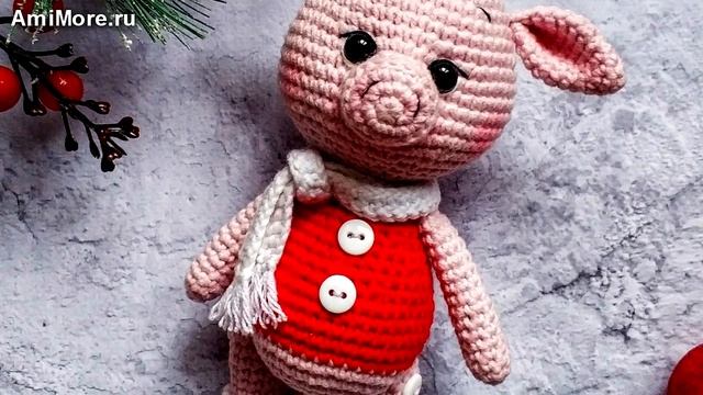 Амигуруми: схема Свинка Хрюня. Игрушки вязаные крючком - Free crochet patterns.