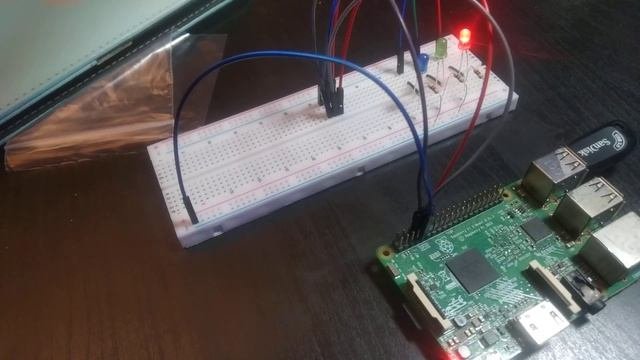 3 digit binary countdown with LEDs Raspberry Pi  Python 3
