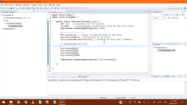 Java Array Demo