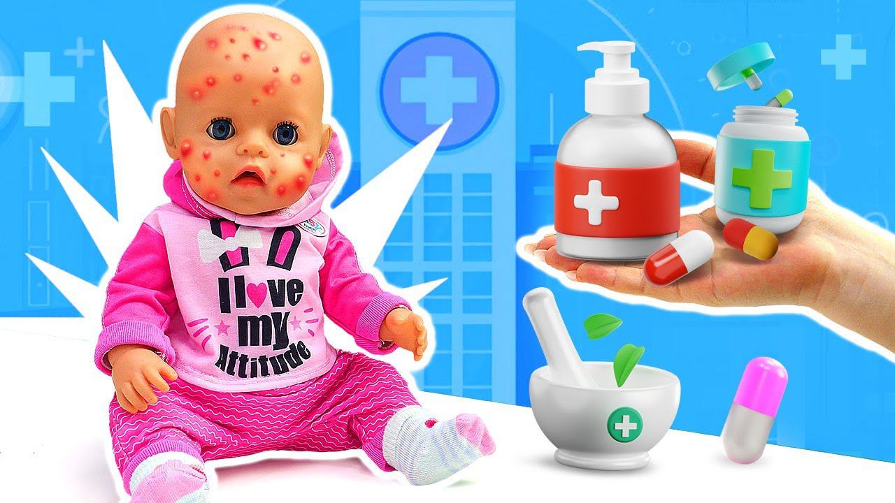 У БЕБИ БОН аллергия!  Игры для детей в больничку – лечим игрушки!