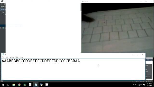 Virtual Paper Keyboard Python OpenCV 6-letter test