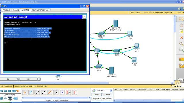 Курс Cisco, Routing and Switching. Шаг 12 Настройка DHCP сервера на маршрутизаторе Cisco