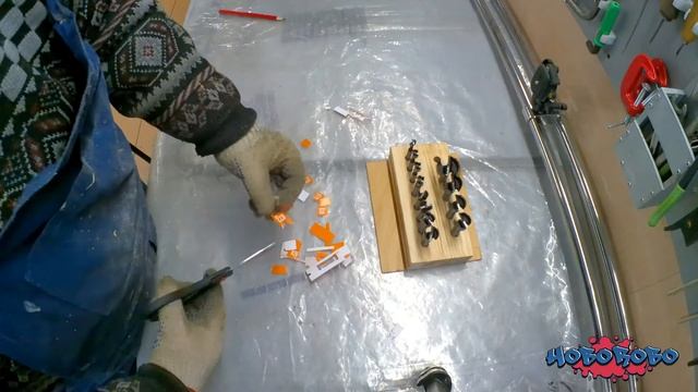 Организация хранения сверл Форстнера  Storage organization Forstner drill bits in a workshop