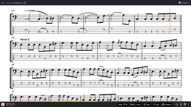 Fleetwood Mac - For Your Love Bass Tab
