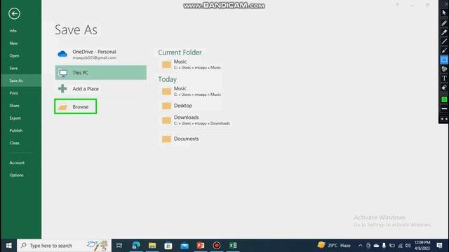 How to save Excel File in a PDF Format