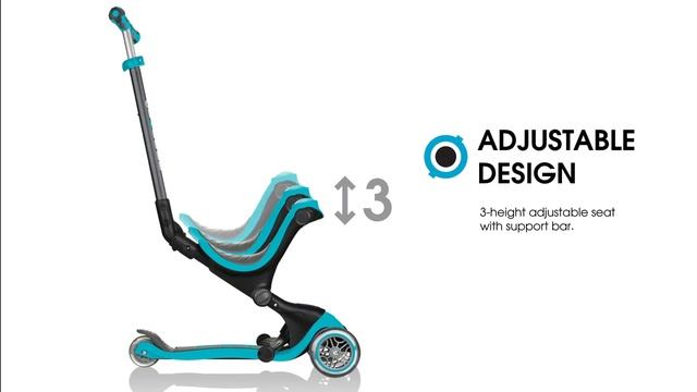 GO•UP DELUXE foldable scooter with seat for toddlers