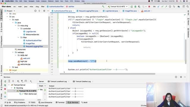 Jakarta Filter applied on Login&Logout Feature - Step 2