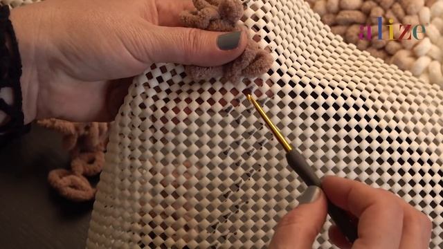Alize Puffy Fine ile Paspas Yapımı • Alize Puffy Fine Mat Tutorial • Вязание Половика