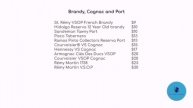Norwegian Cruise Lines Drinks Menu 2021