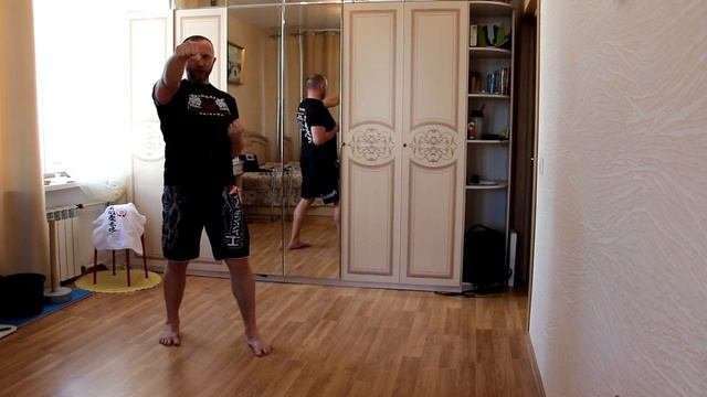 Годзю Рю тренинг дома 9. Базовые удары и блоки в движении Сури-аши. Сенсей Александр Гриб