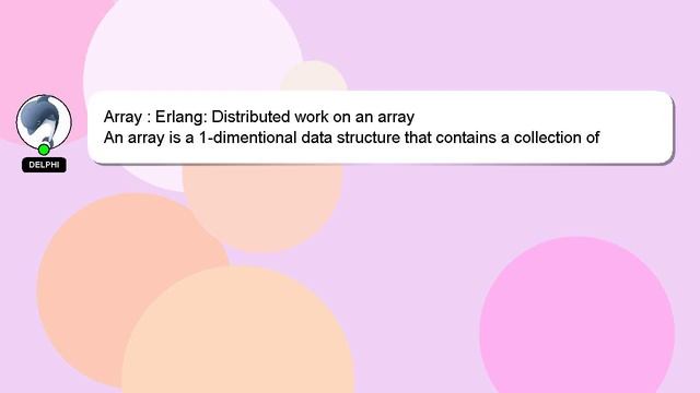 Array : Erlang: Distributed work on an array