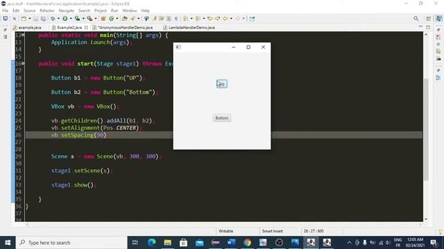 VBox with event Handling l JavaFX( IHM )