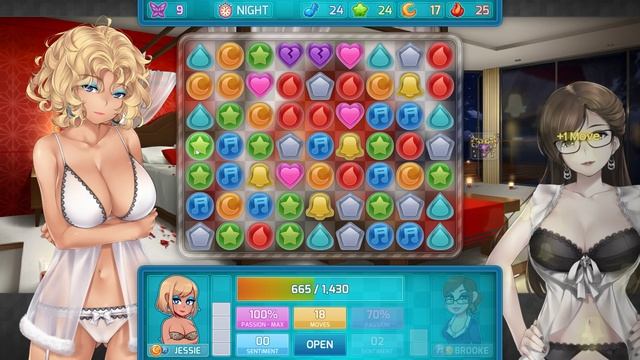 Huniepop 2 Double Date / Jessie and Brooke Date + Bonus Round (4K)