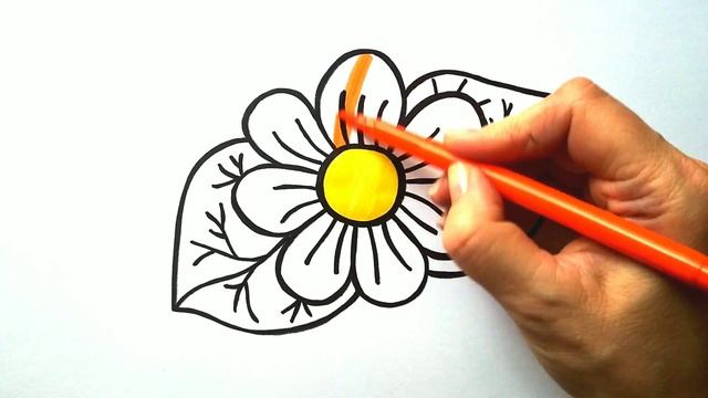 Как нарисовать ЦВЕТИК СЕМИЦВЕТИК / Мультик раскраска ЦВЕТОК / Нарисуй Ка