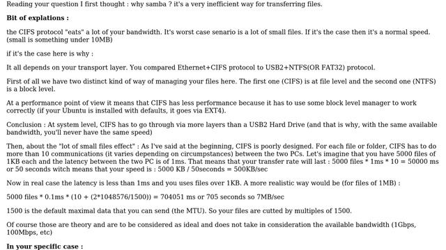 Ubuntu: Crossover connection between two Ubuntu PCs using samba very slow (2 Solutions!!)