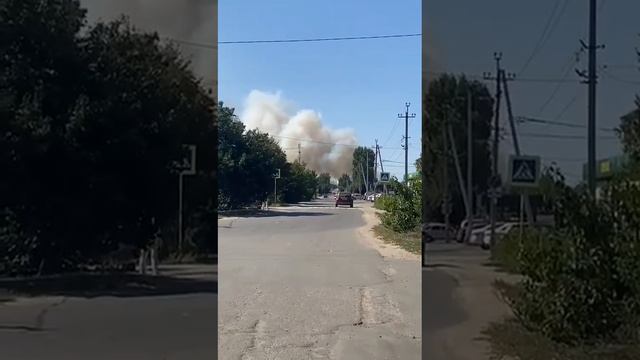 Очевидцы в Россоши сняли на видео пожар. 🔥