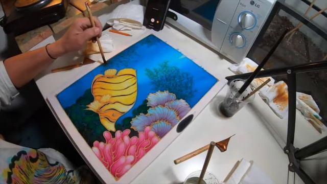 Batik process.... Finishing..(Marine life)
