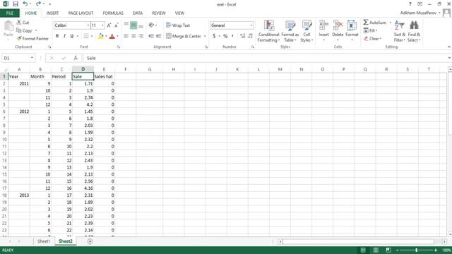 EXCEL 3-dars. Cell bilan ishlash