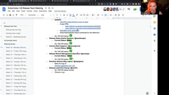 Kubernetes Release Team Meeting (v1.25) for 20220822