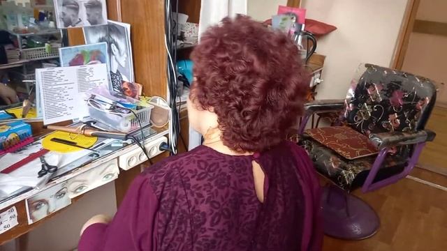 Химия со стрижкой Алимпия + укладка щипцами - результат