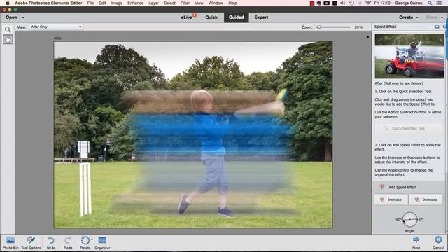 Speed Effects in Photoshop Elements 14