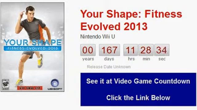 Your Shape Fitness Evolved 2013 Nintendo Wii U Countdown