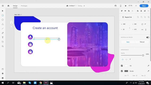 How to design a login form in Adobe XD | Download project files in the description