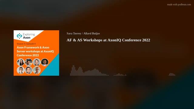 AF & AS Workshops at AxonIQ Conference 2022