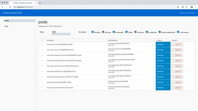 Kubernetes Dashboard with Phoenix LiveView