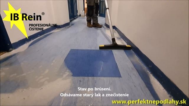 Čistenie a renovácia podlahy marmoleum